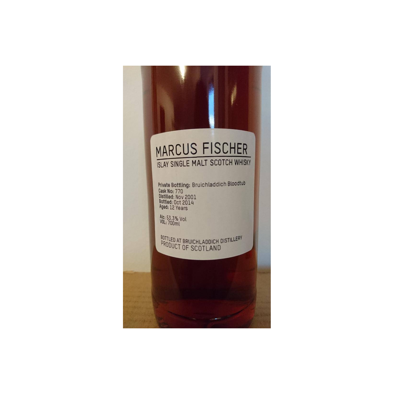 Bruichladdich Private Bottling 2001 12 Years Single Malt Whisky 2