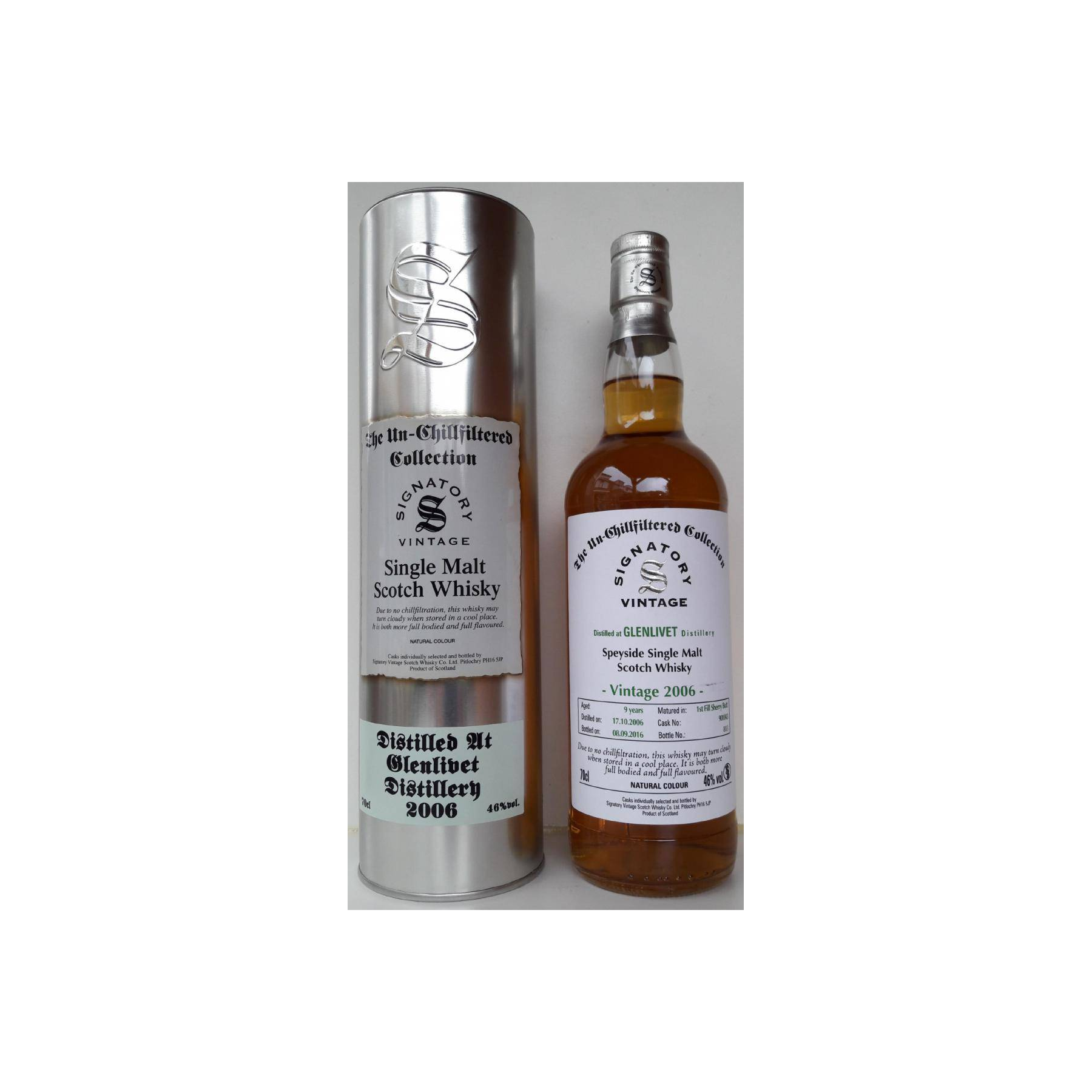 The Glenlivet The Un-Chillfiltered Collection 2006 9 Years Single Malt Whisky 2