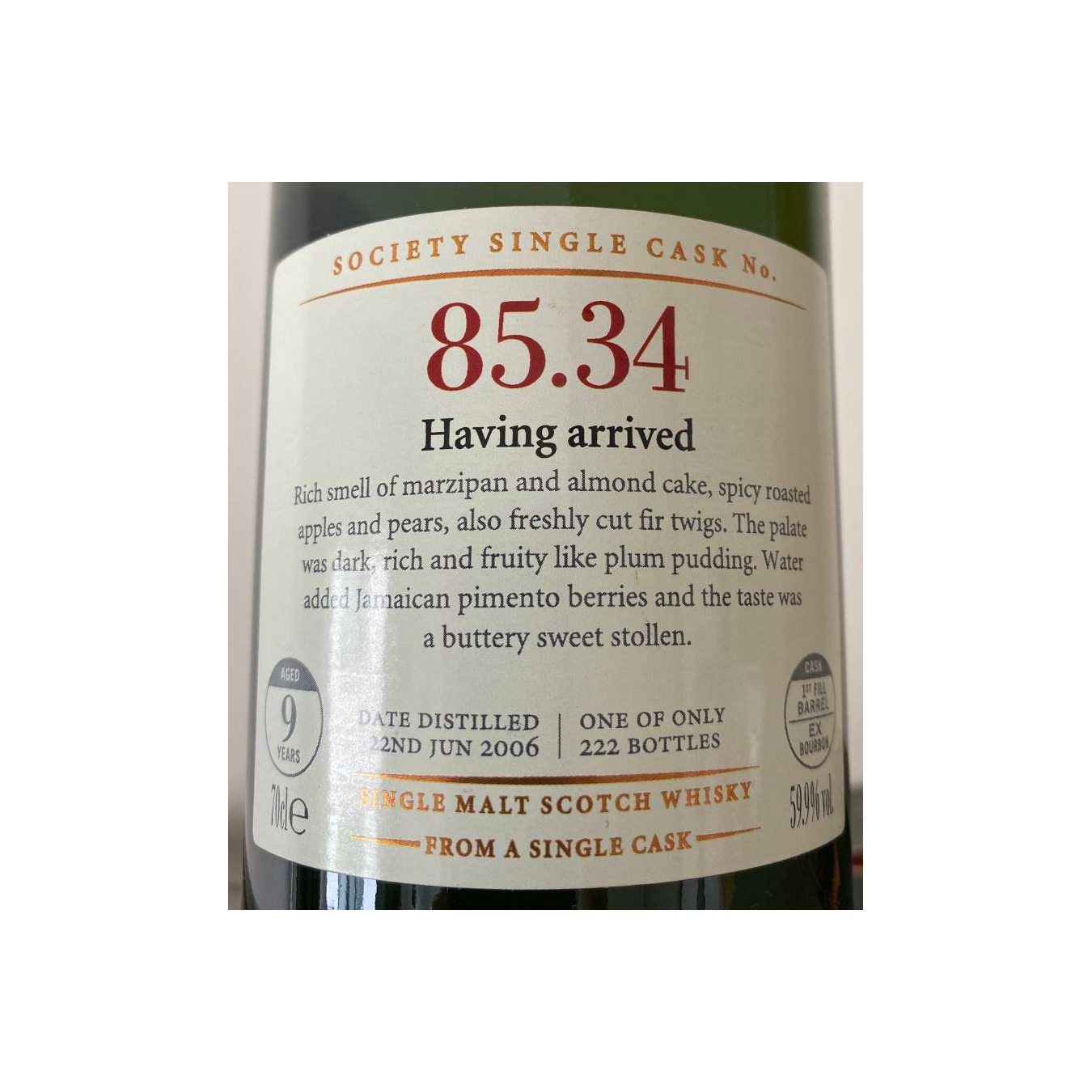 The Scotch Malt Whisky Society 2006 9 Years Single Malt Whisky 2