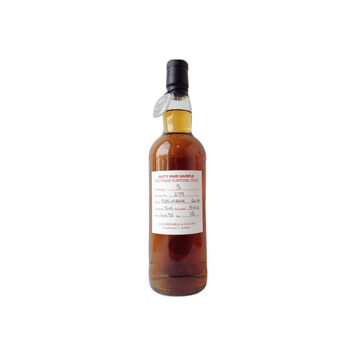 Springbank Duty Paid Sample - For Trade Purposes Only 1995 18 Years Single Malt Whisky