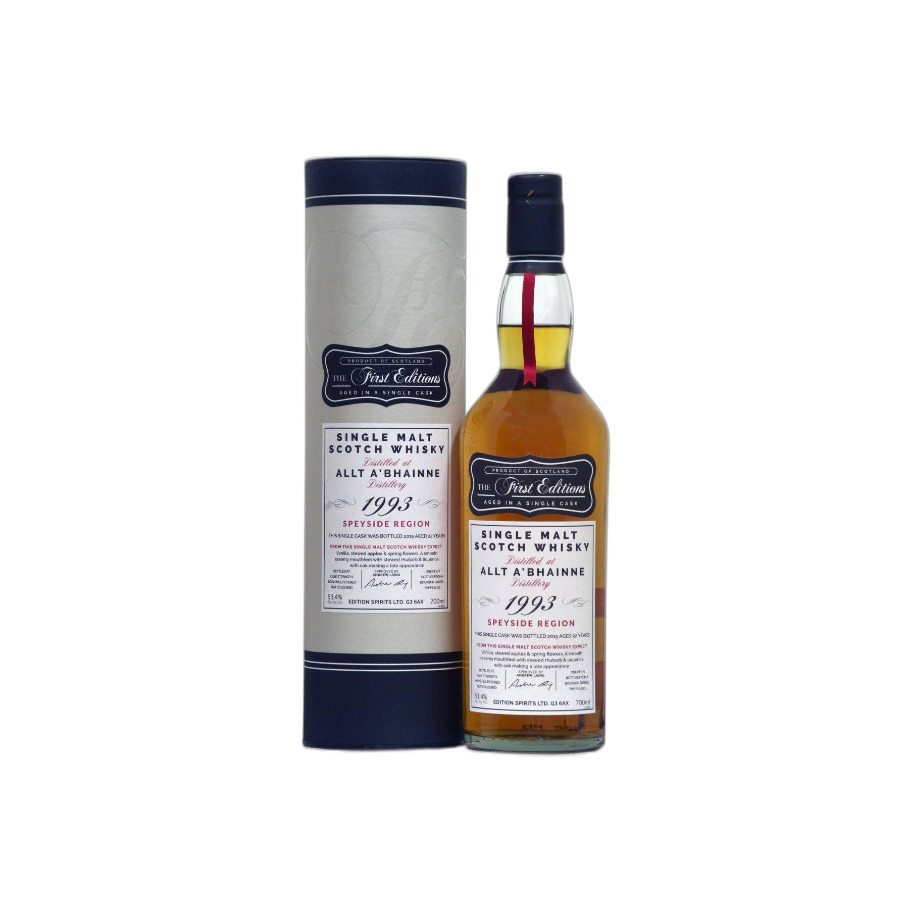 Allt-A-Bhainne The First Editions 1993 22 Years Single Malt Whisky 3