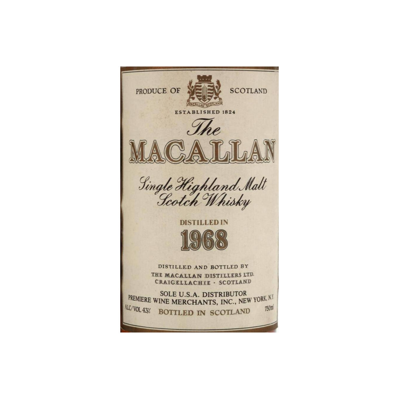 The Macallan 1968 18 Years Single Malt Whisky