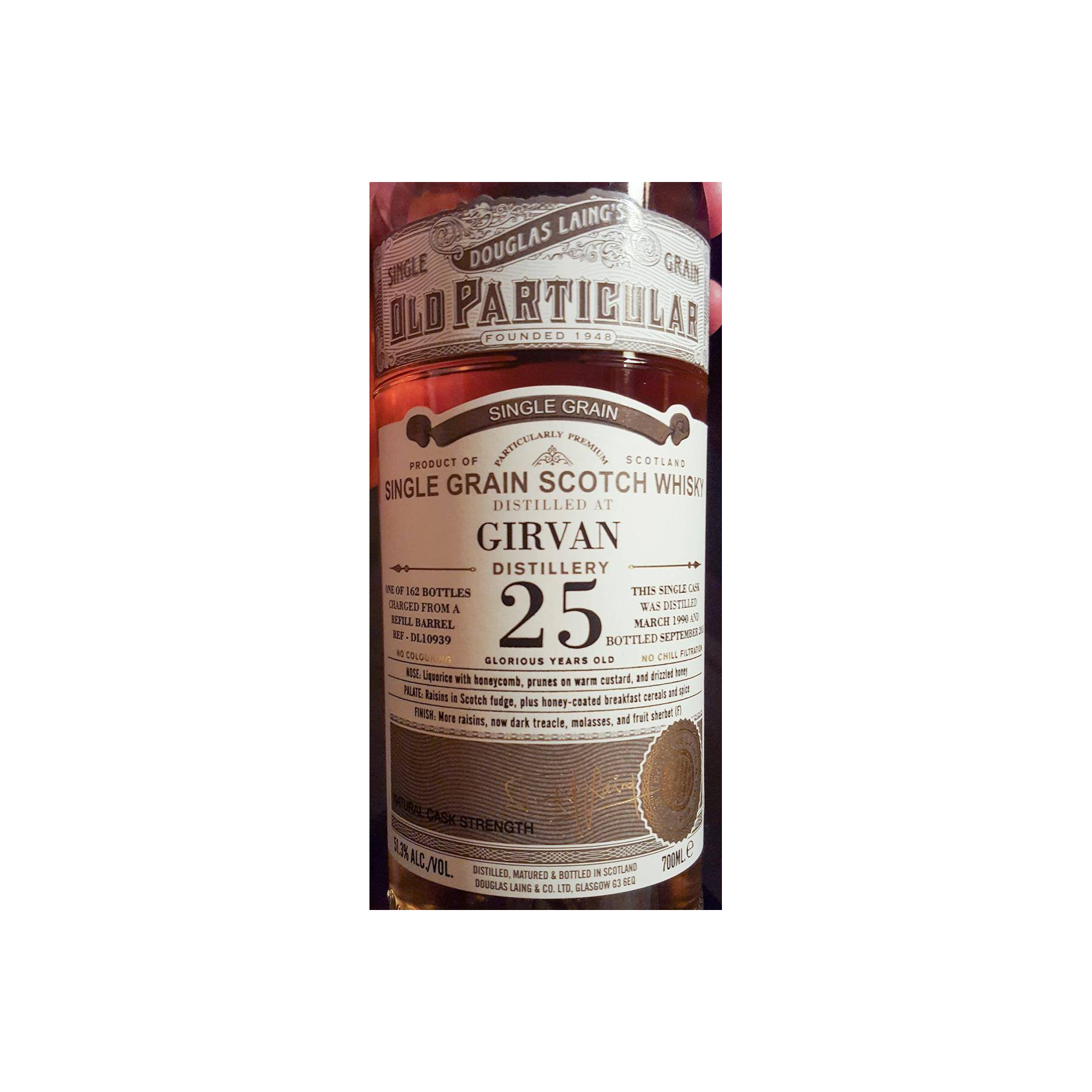 Girvan Old Particular 1990 25 Years Single Grain Whisky