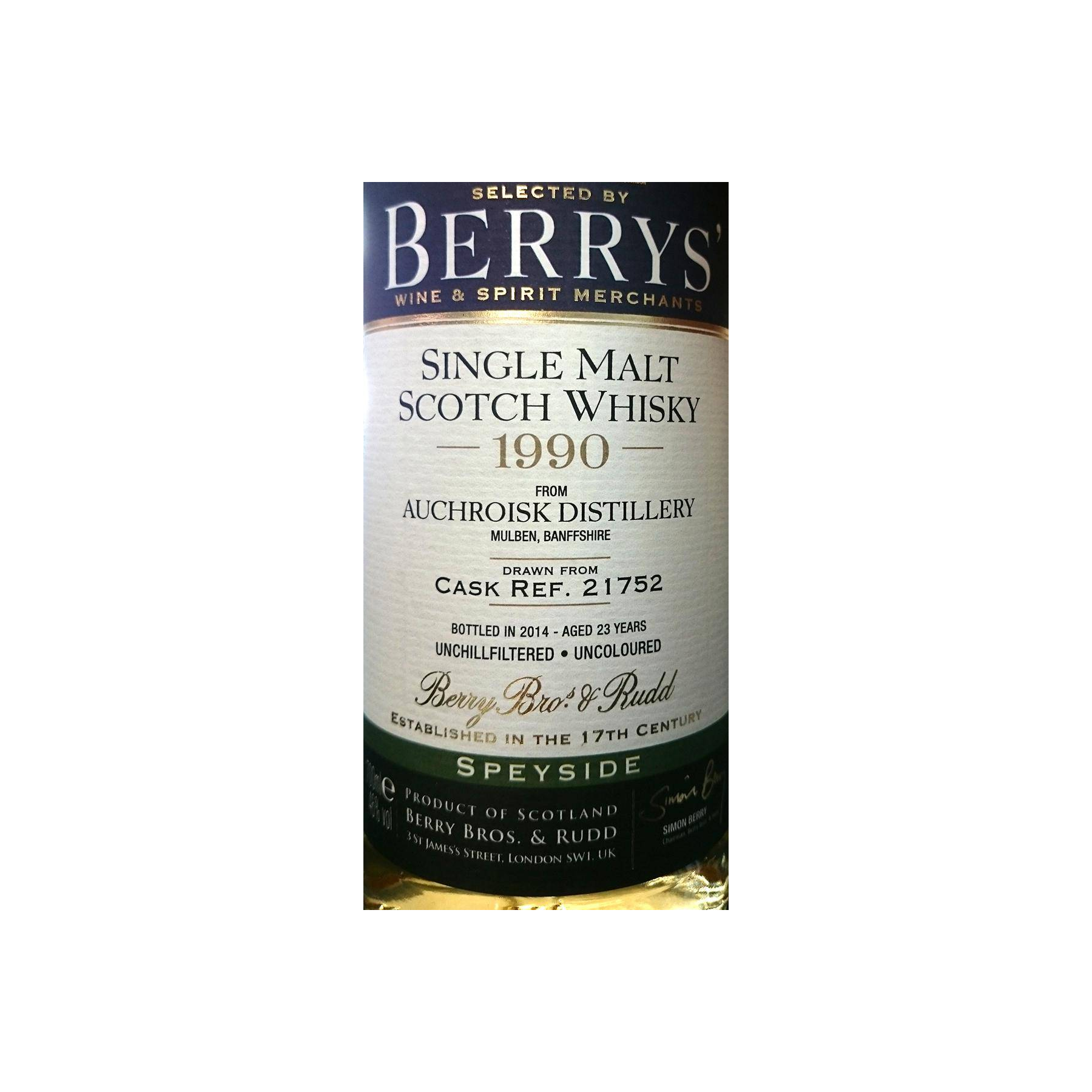 Auchroisk 1990 23 Years Single Malt Whisky 2