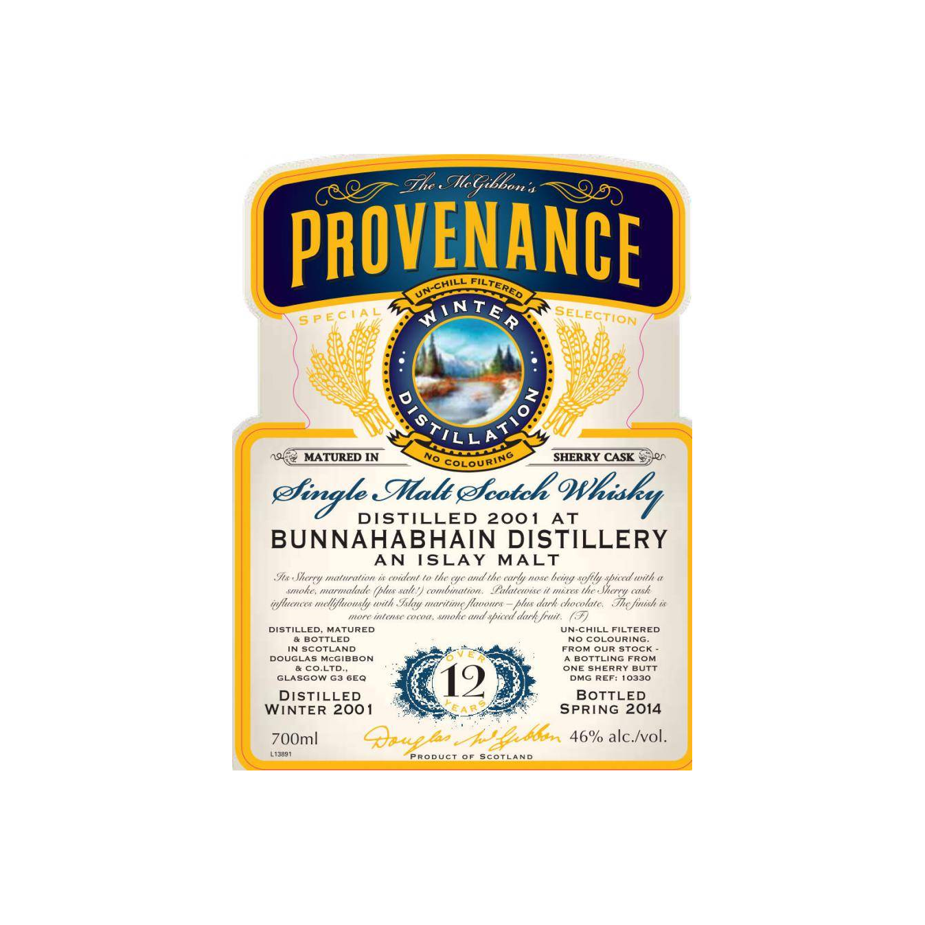 Bunnahabhain McGibbon's Provenance 2001 12 Years Single Malt Whisky 2