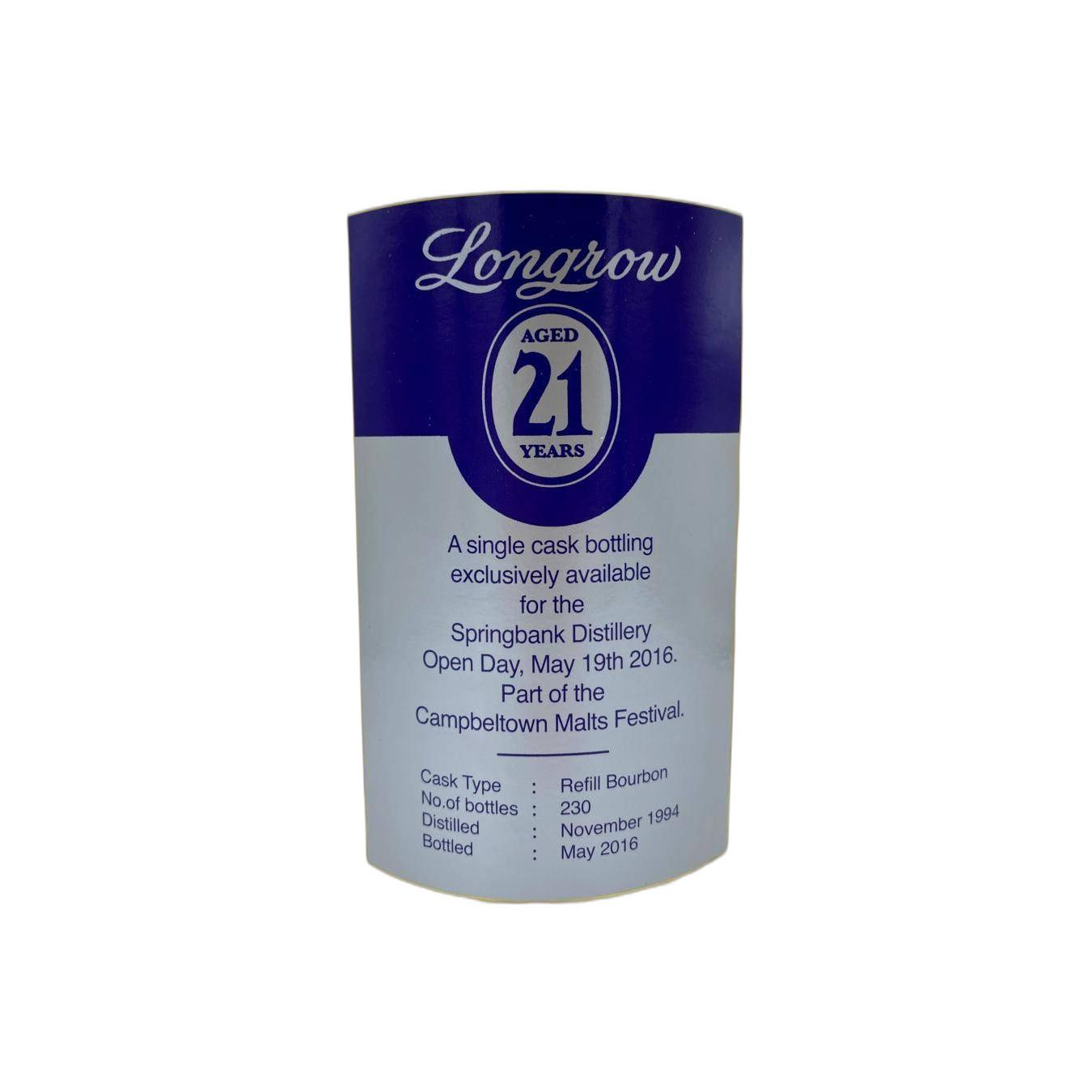 Longrow 1994 21 Years Single Malt Whisky 3