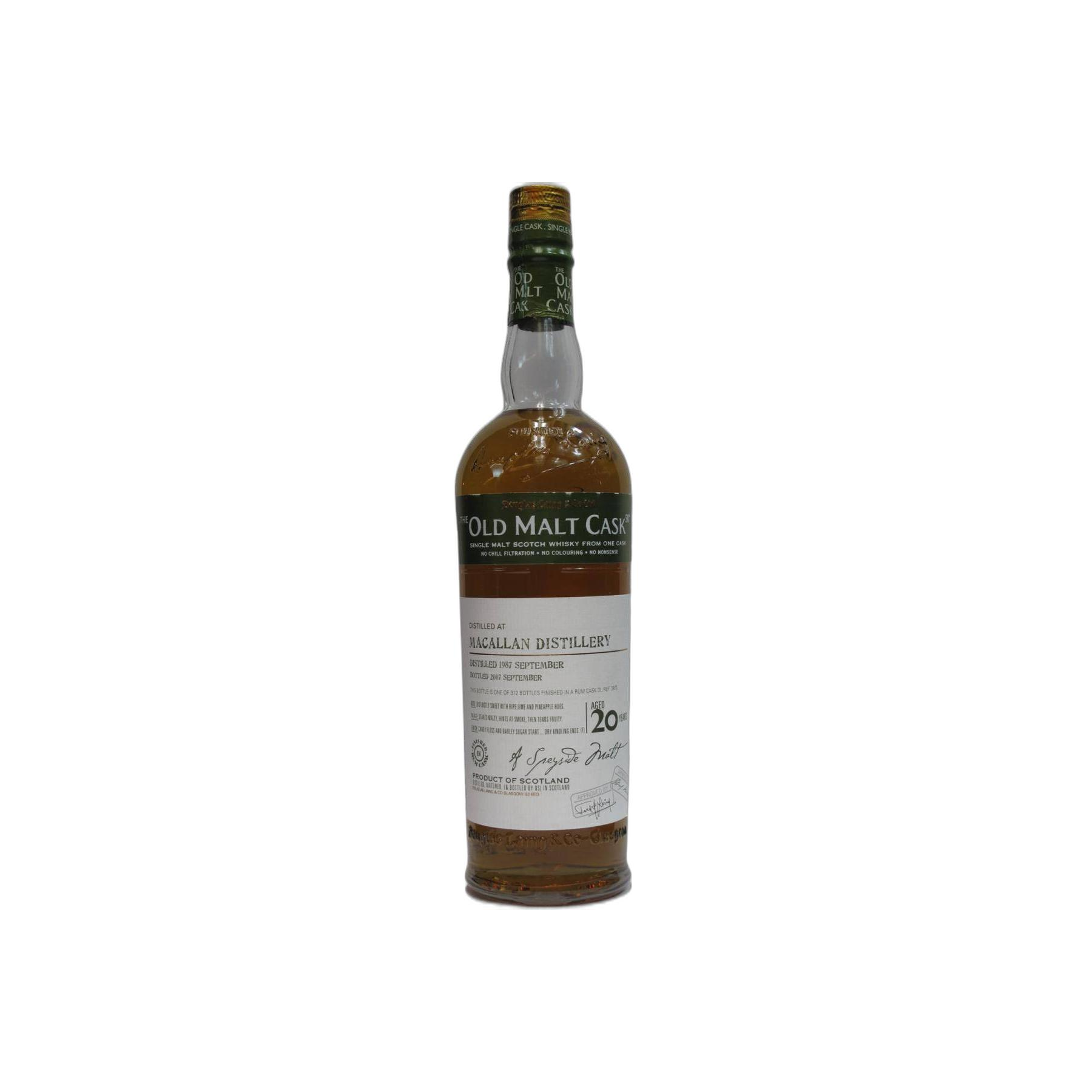 The Macallan Old Malt Cask 1987 20 Years Single Malt Whisky