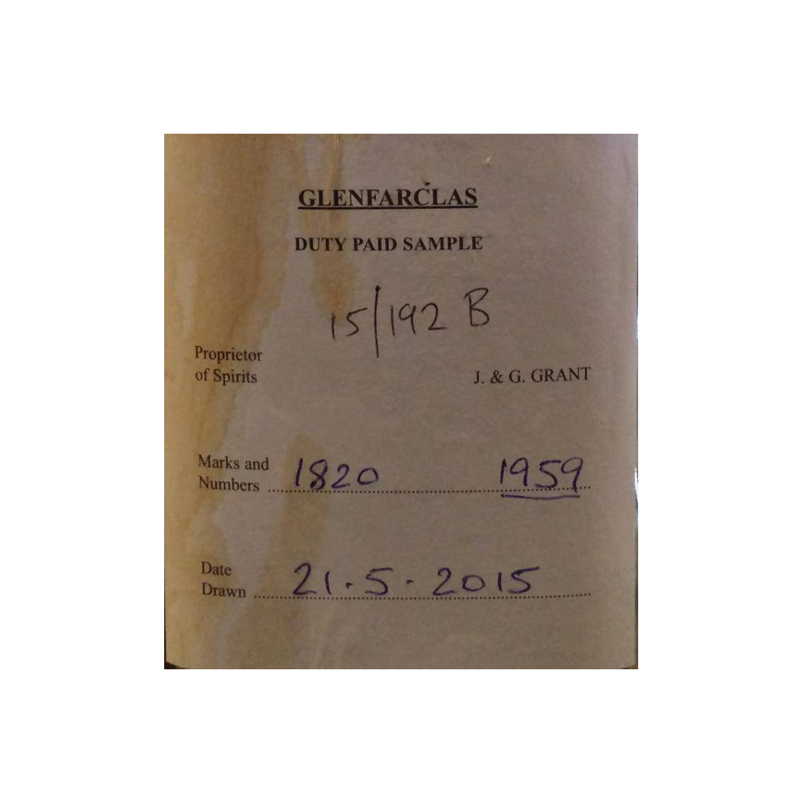 Glenfarclas 1959 55 Years Single Malt Whisky