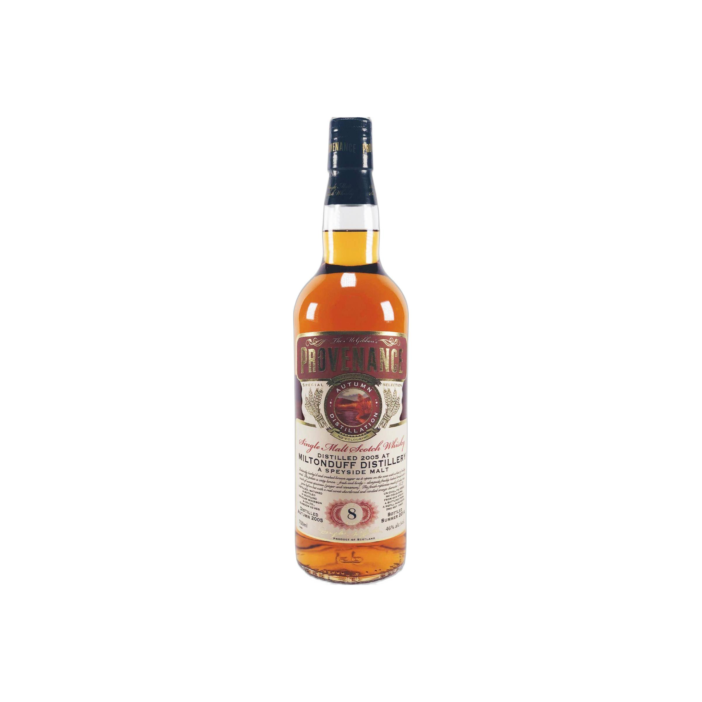 Miltonduff McGibbon's Provenance 2005 8 Years Single Malt Whisky