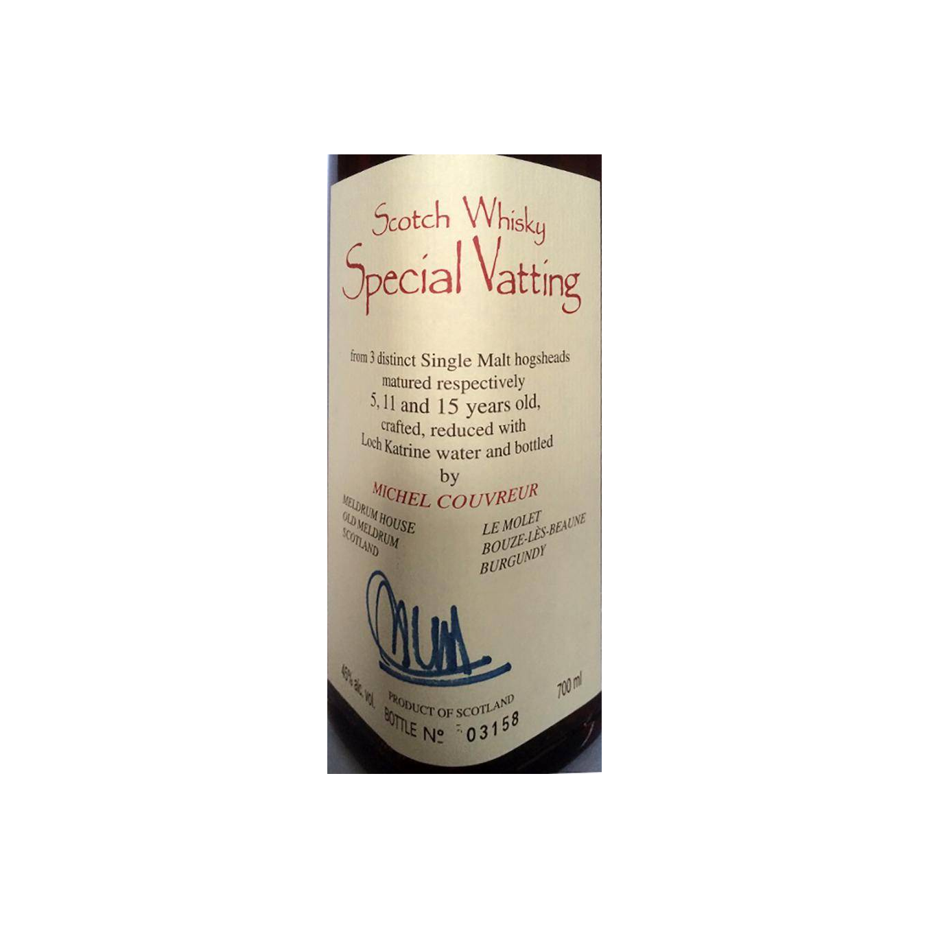 Michel Couvreur Blended Malt Whisky 2