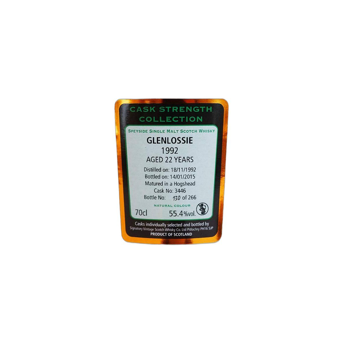Glenlossie Cask Strength Collection 1992 22 Years Single Malt Whisky 2