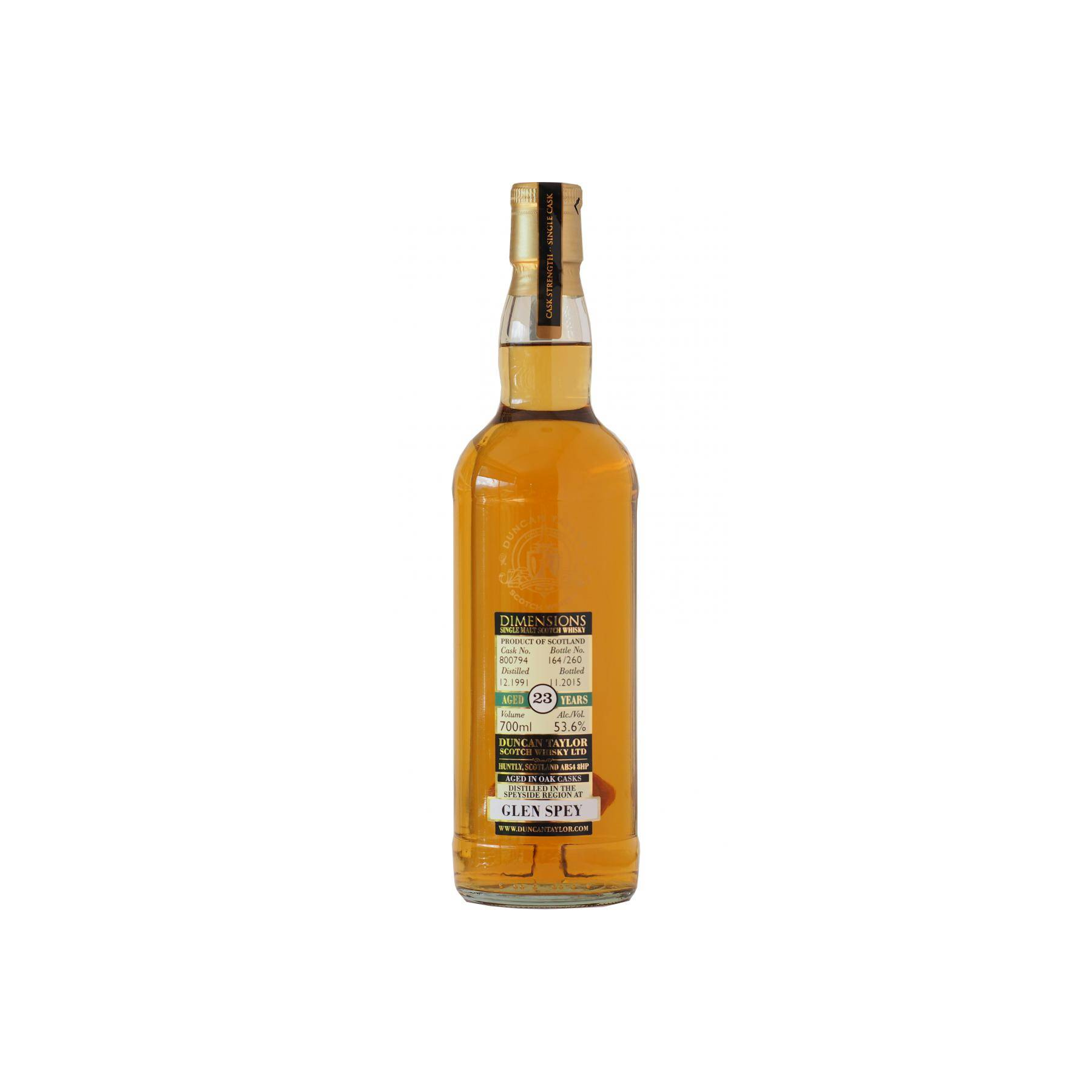 Glen Spey Dimensions 1991 23 Years Single Malt Whisky