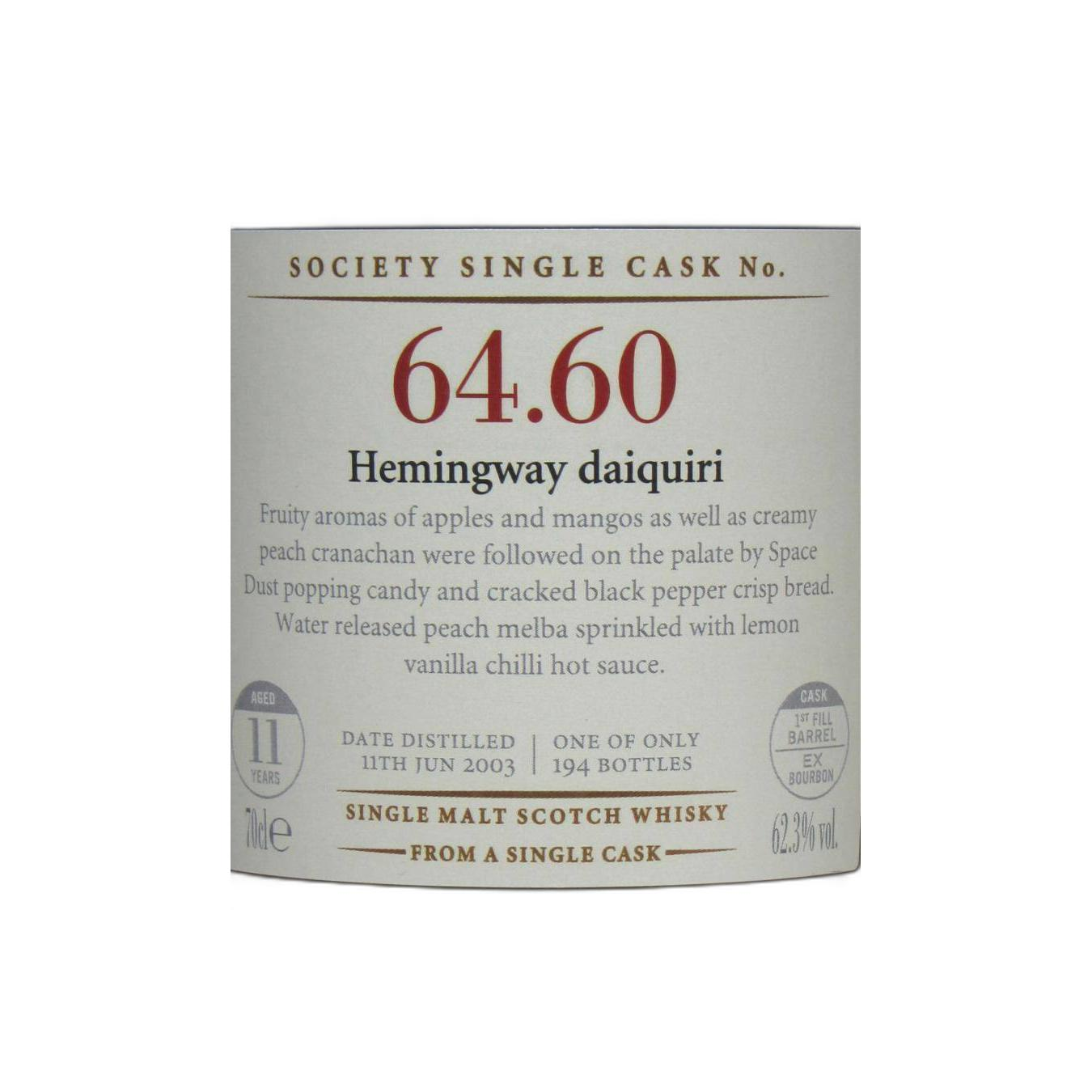 The Scotch Malt Whisky Society 2003 11 Years Single Malt Whisky 2
