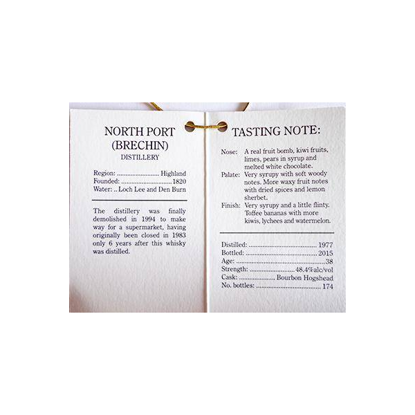 North Port Single Cask 1977 38 Years Single Malt Whisky 2
