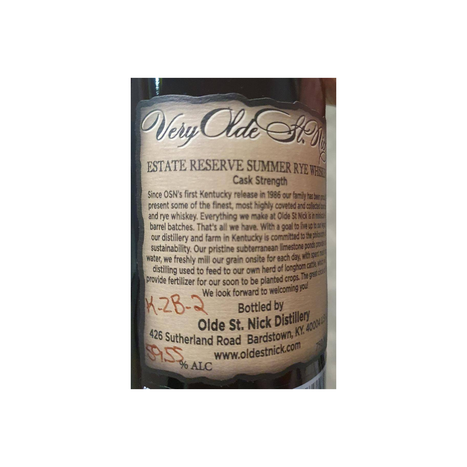 Very Olde St. Nick Rye Whisky 3