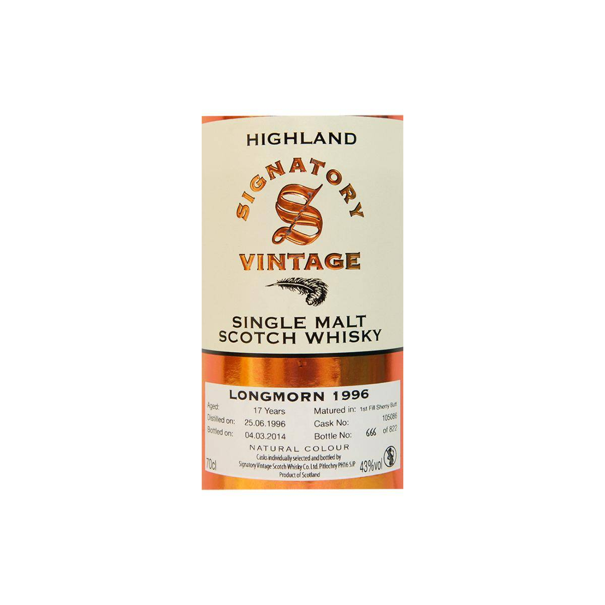 Longmorn Vintage Collection 1996 17 Years Single Malt Whisky 2