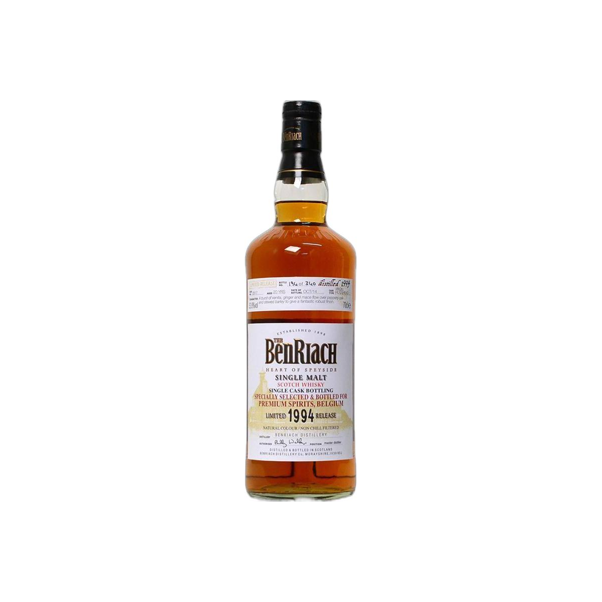 BenRiach Individual Cask Bottling 1994 20 Years Single Malt Whisky