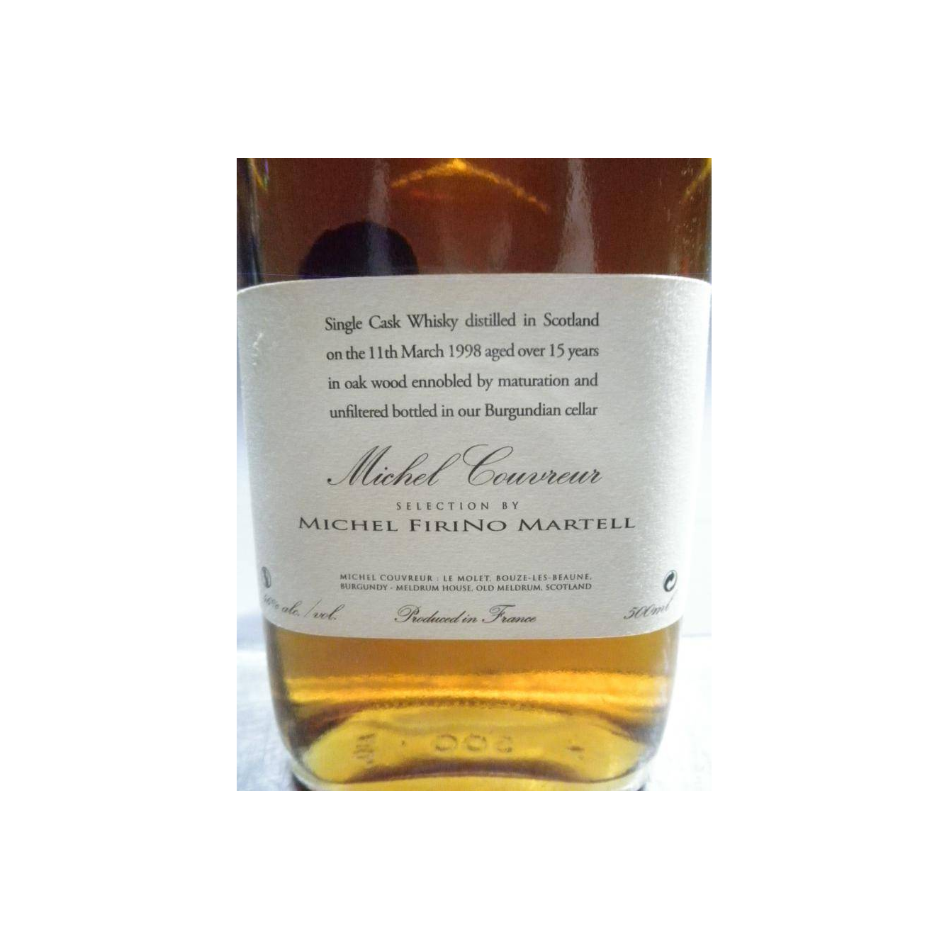 Michel Couvreur 1998 15 Years Single Malt Whisky 3