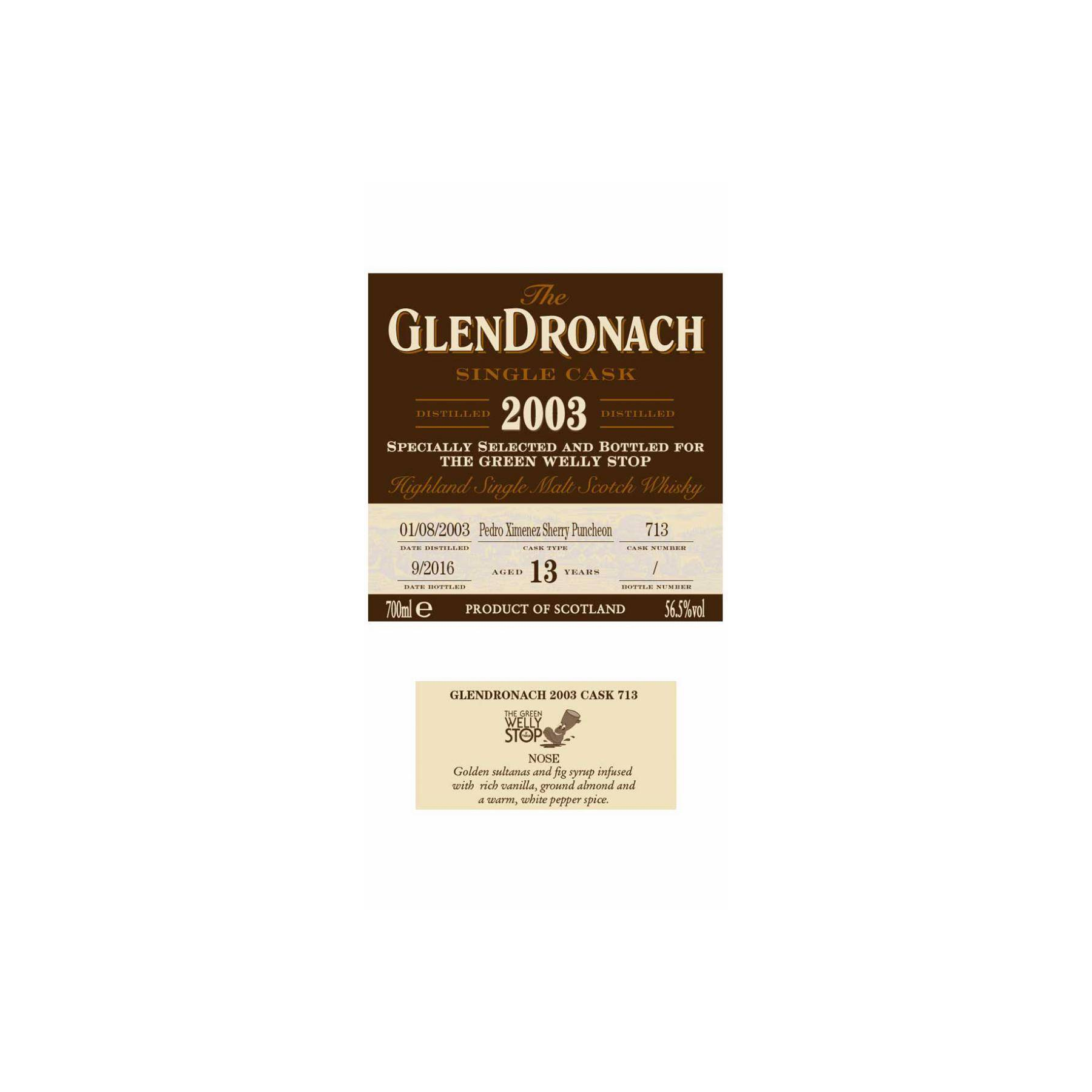 GlenDronach Single Cask 2003 13 Years Single Malt Whisky