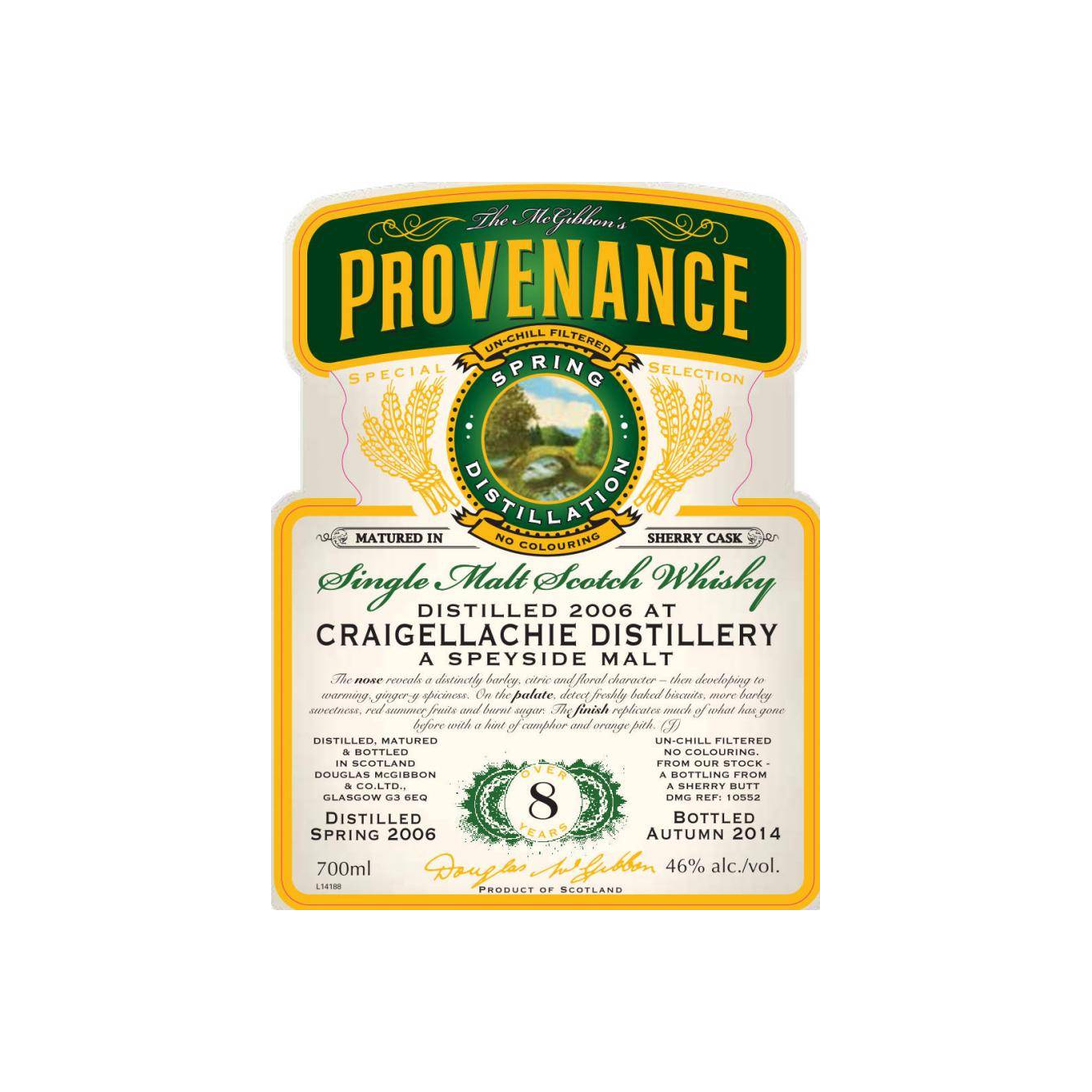 Craigellachie McGibbon's Provenance 2006 8 Years Single Malt Whisky