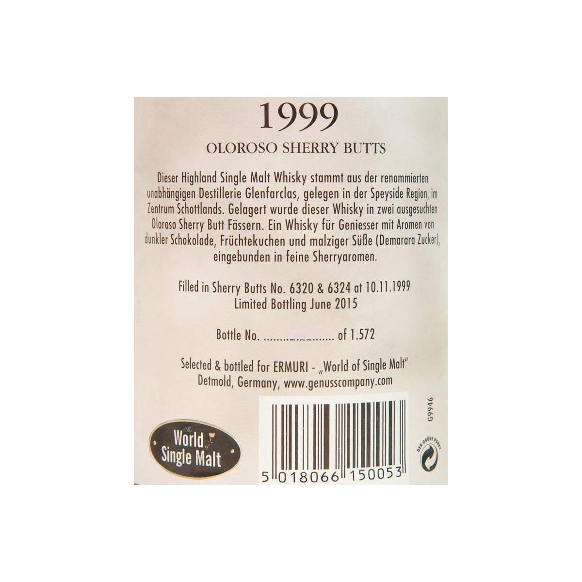 Glenfarclas 1999 15 Years Single Malt Whisky 3