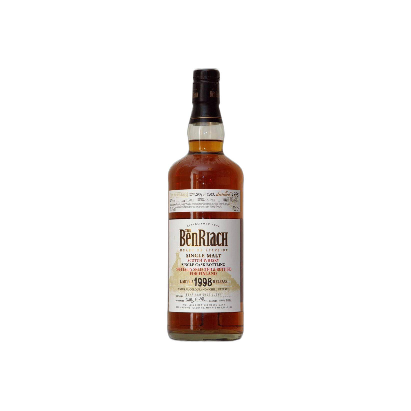 BenRiach Individual Cask Bottling 1998 16 Years Single Malt Whisky