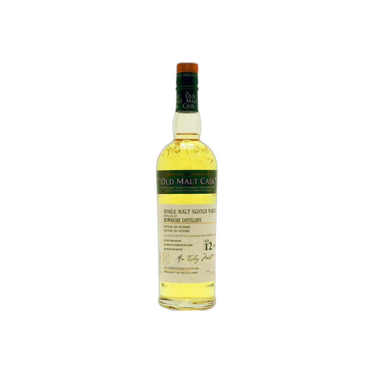 Bowmore Old Malt Cask 2001 12 Years Single Malt Whisky