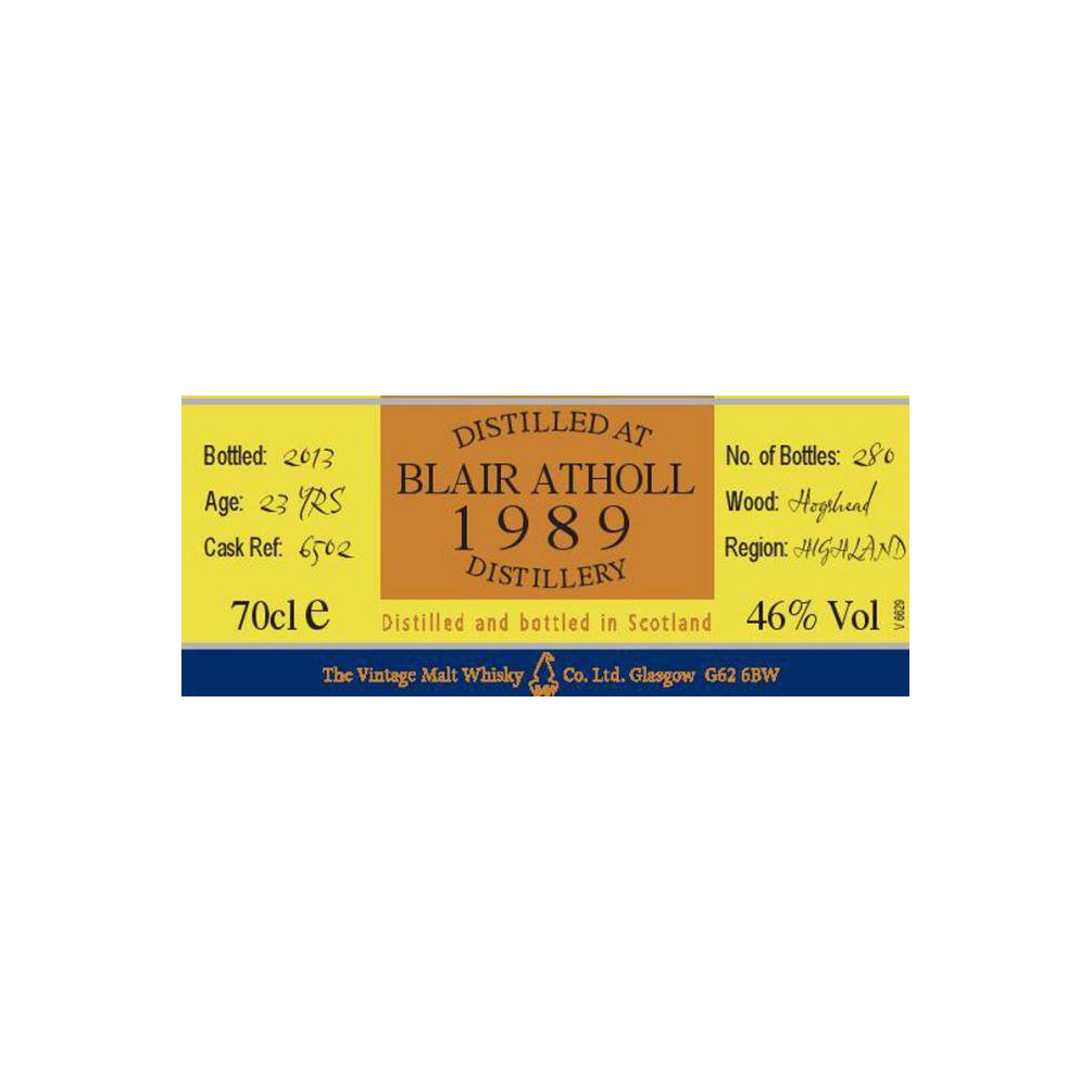 Blair Athol The Cooper's Choice 1989 23 Years Single Malt Whisky