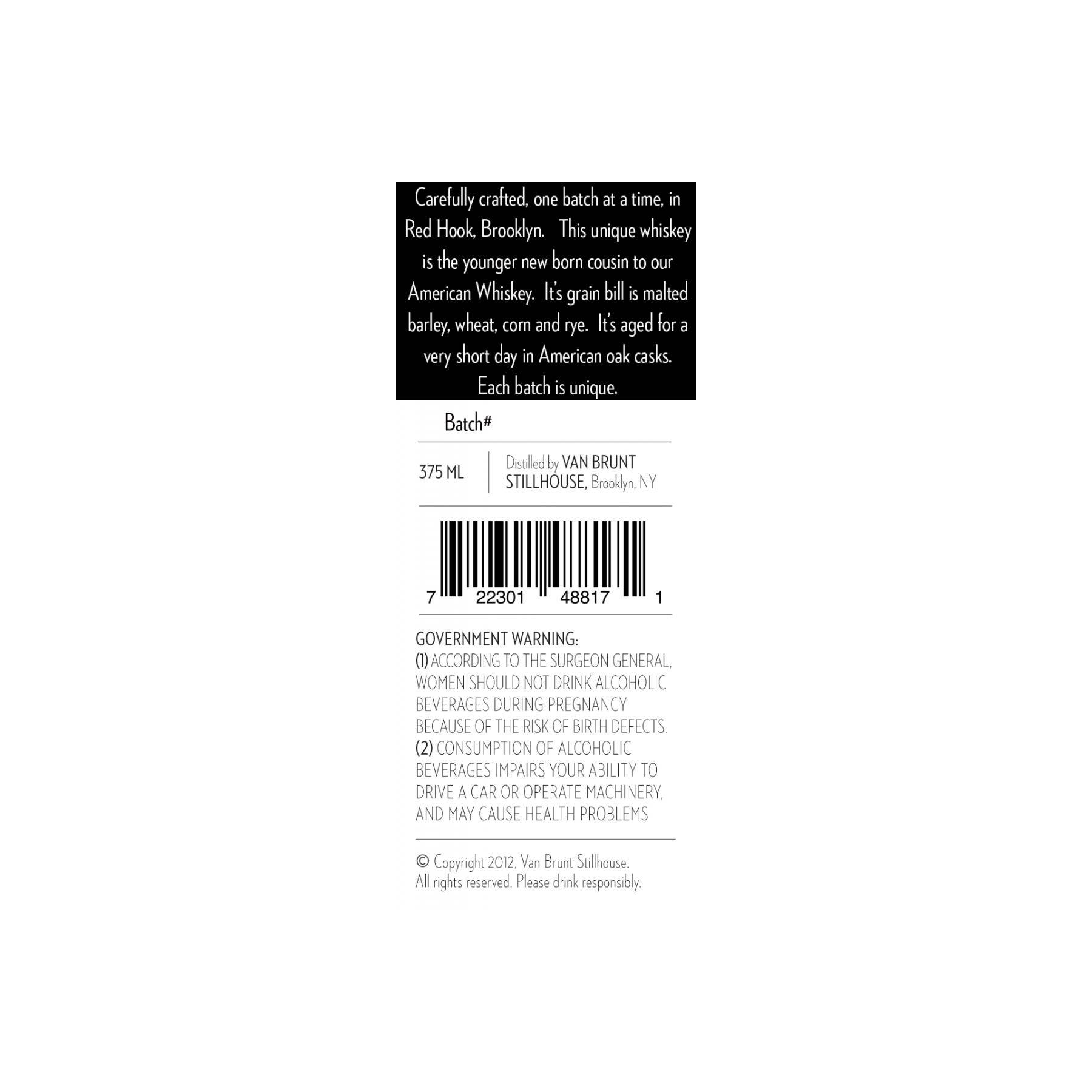 Van Brunt Stillhouse New Make Whiskey 2