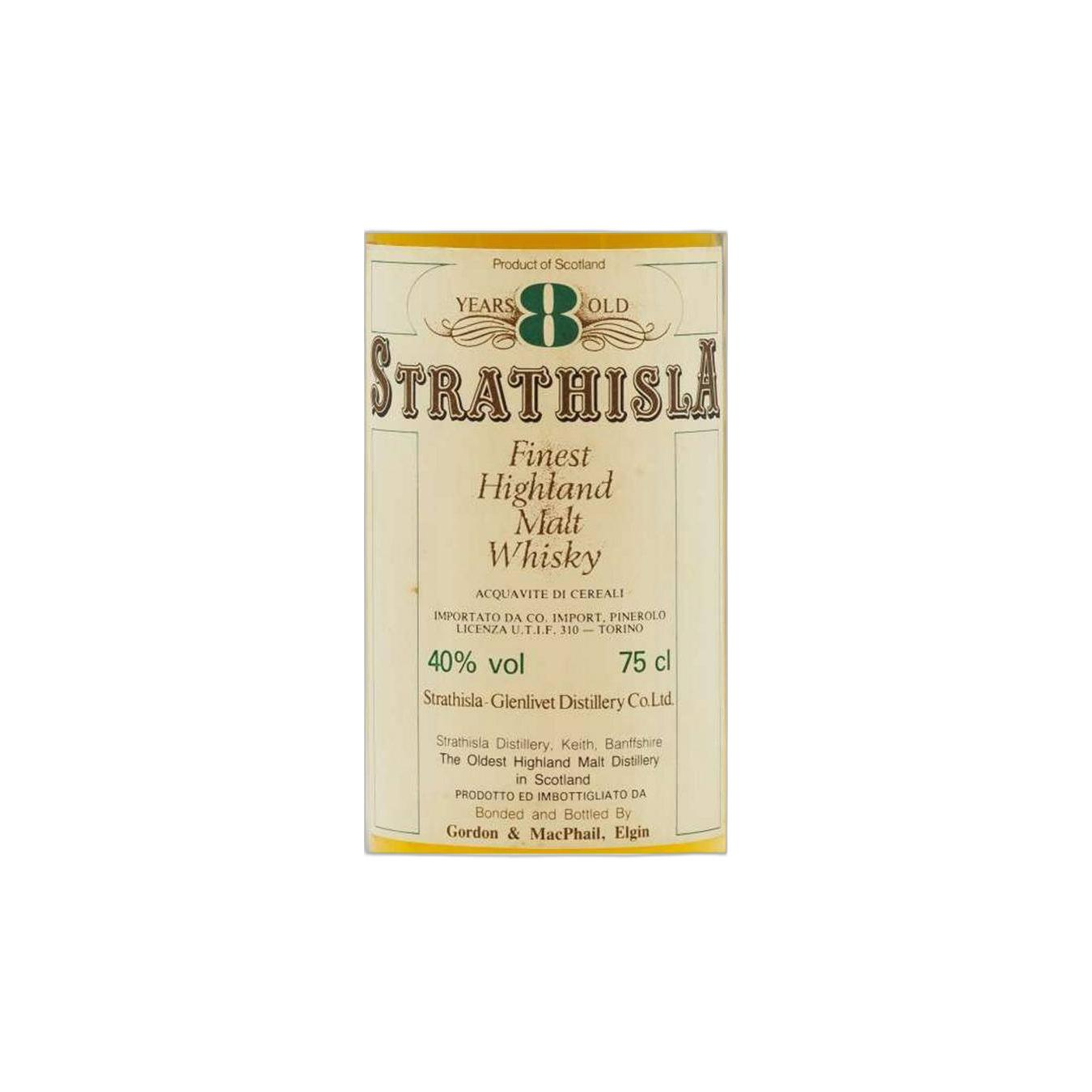 Strathisla 8 Years Single Malt Whisky
