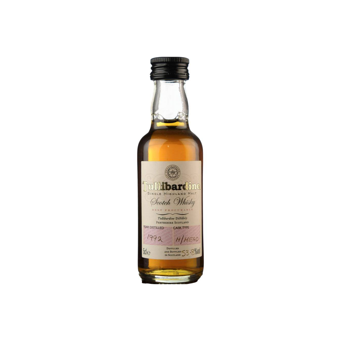 Tullibardine Miniature 1992 Single Malt Whisky 2