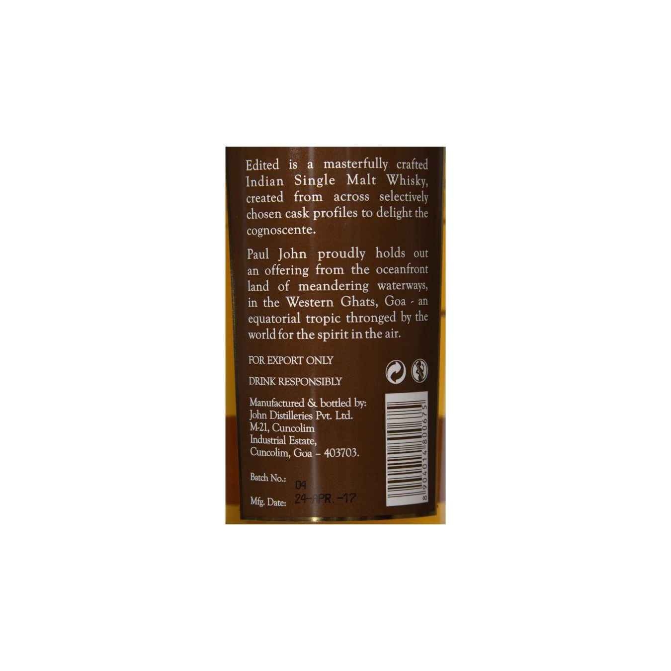 Paul John Single Malt Whisky 2