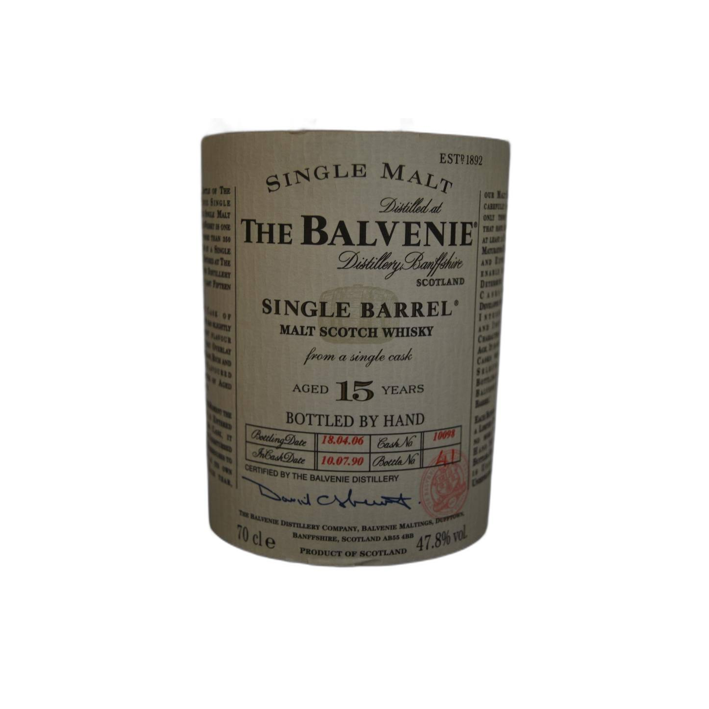 The Balvenie Single Cask 1989 15 Years Single Malt Whisky 3