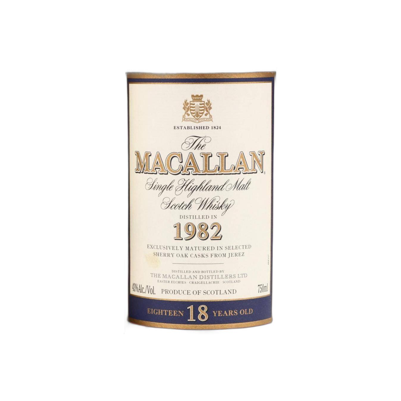 The Macallan 1982 18 Years Single Malt Whisky