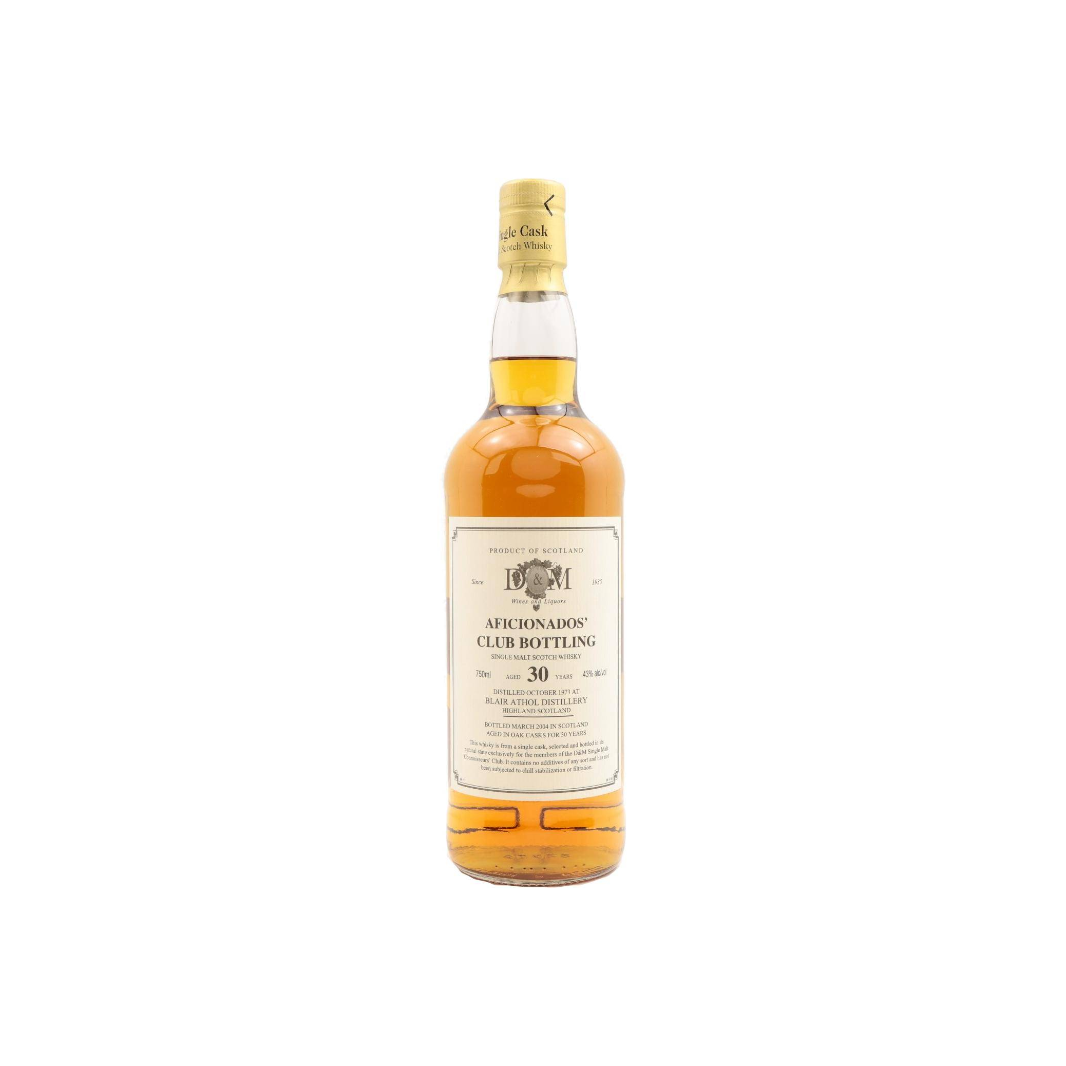 Blair Athol 1973 30 Years Single Malt Whisky