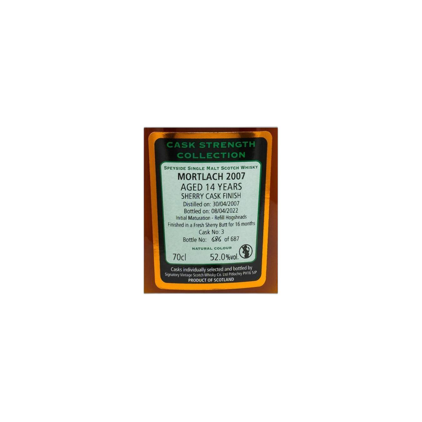 Mortlach Cask Strength Collection 2007 14 Years Single Malt Whisky 2