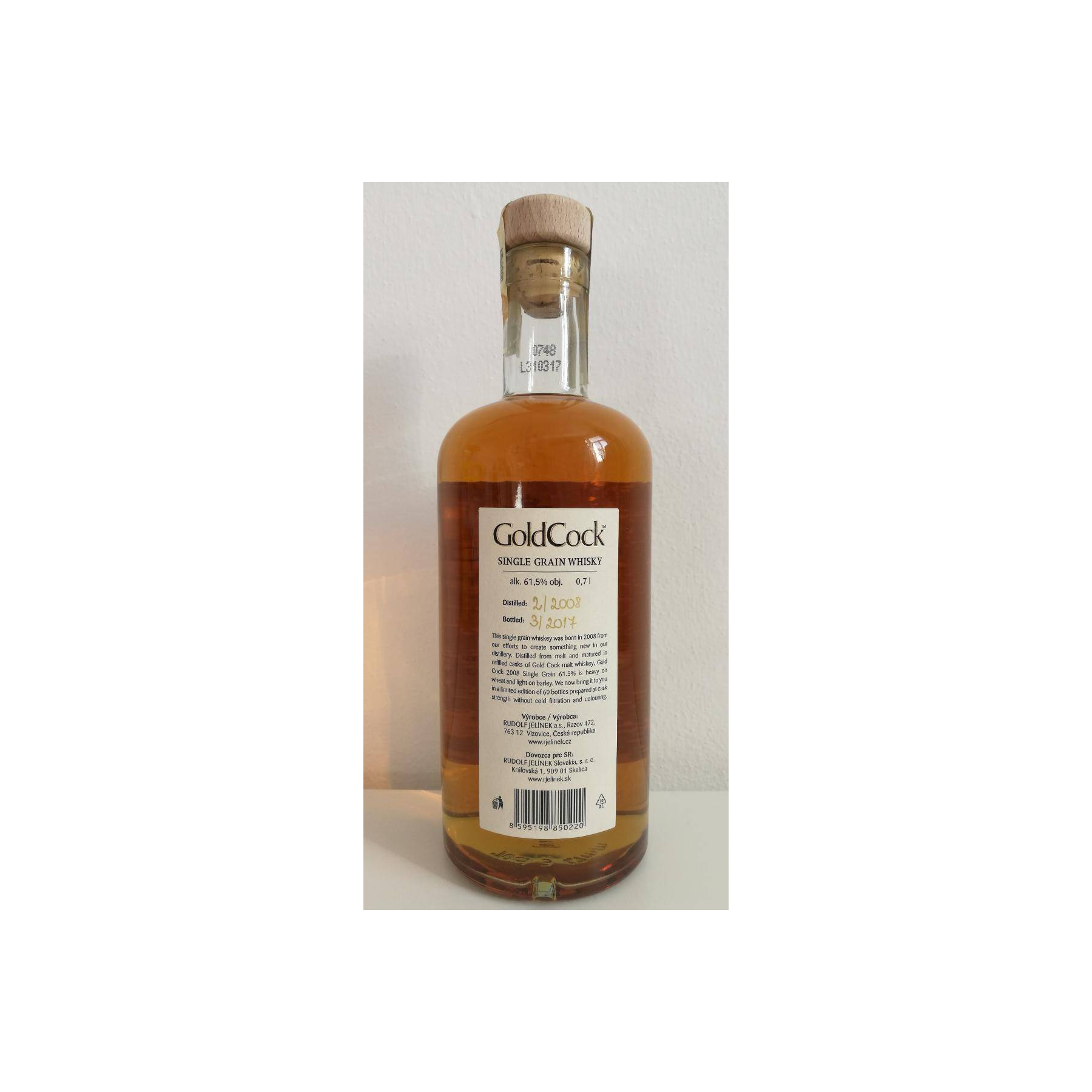 Gold Cock Individual Cask Bottling 2008 9 Years Single Grain Whisky 2