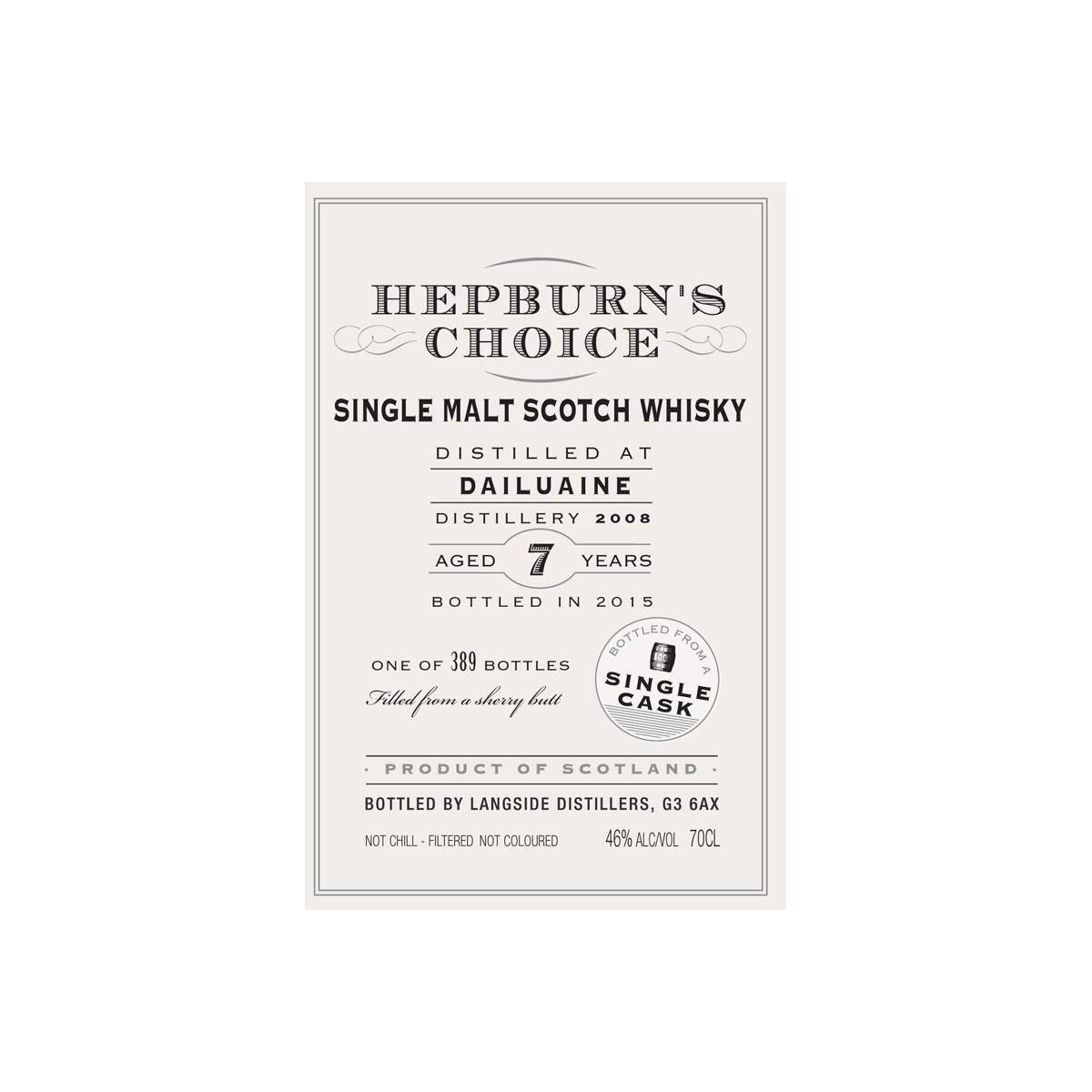 Dailuaine 2008 7 Years Single Malt Whisky 2