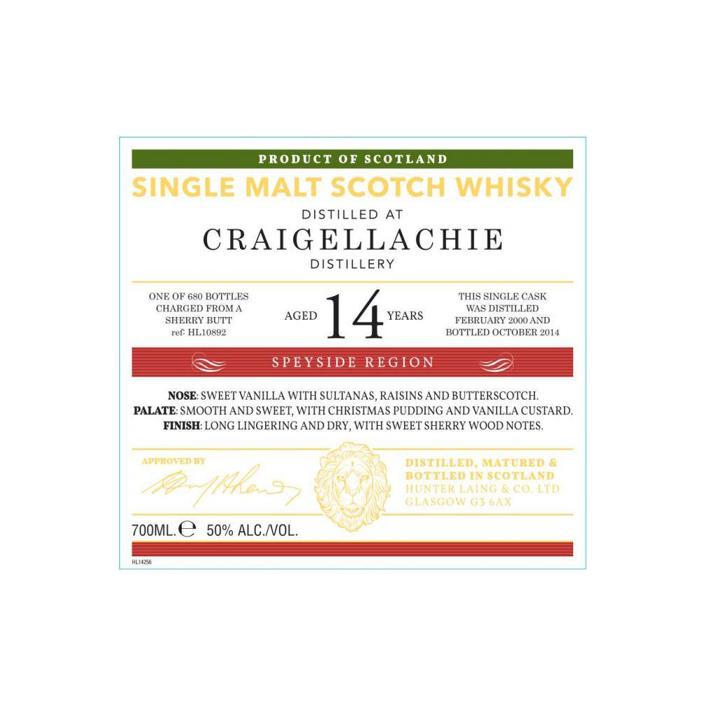 Craigellachie Old Malt Cask 2000 14 Years Single Malt Whisky