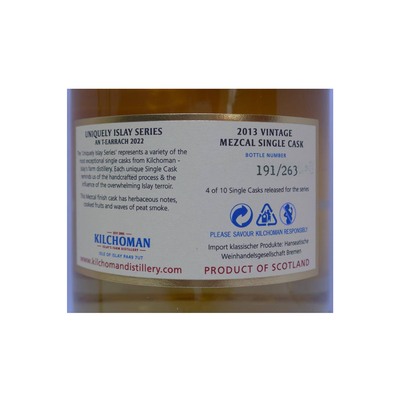 Kilchoman 2013 8 Years Single Malt Whisky 3