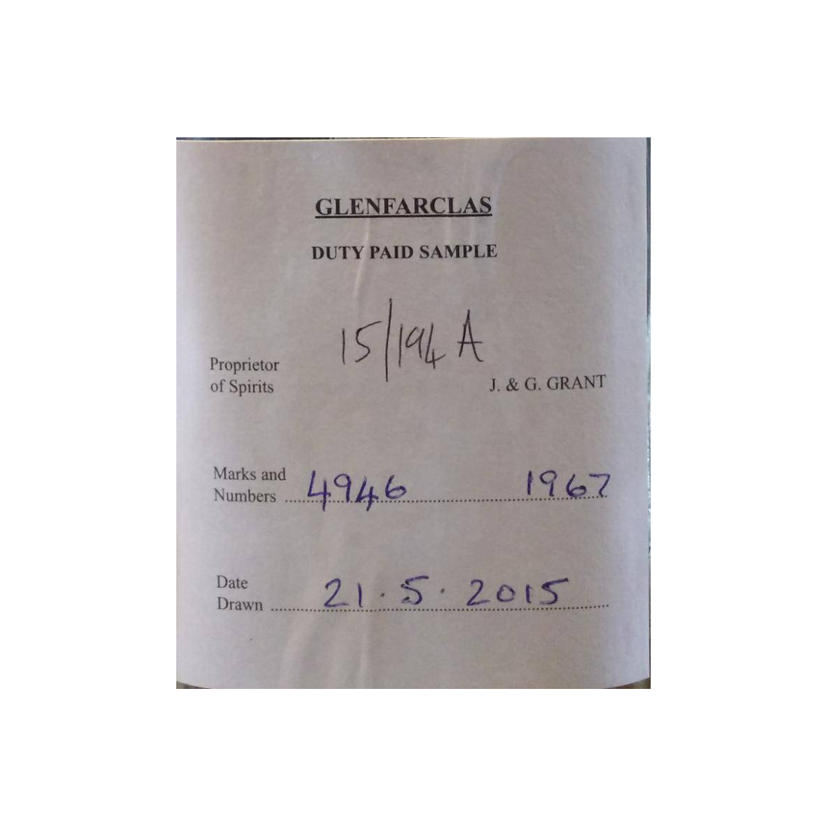 Glenfarclas 1967 47 Years Single Malt Whisky