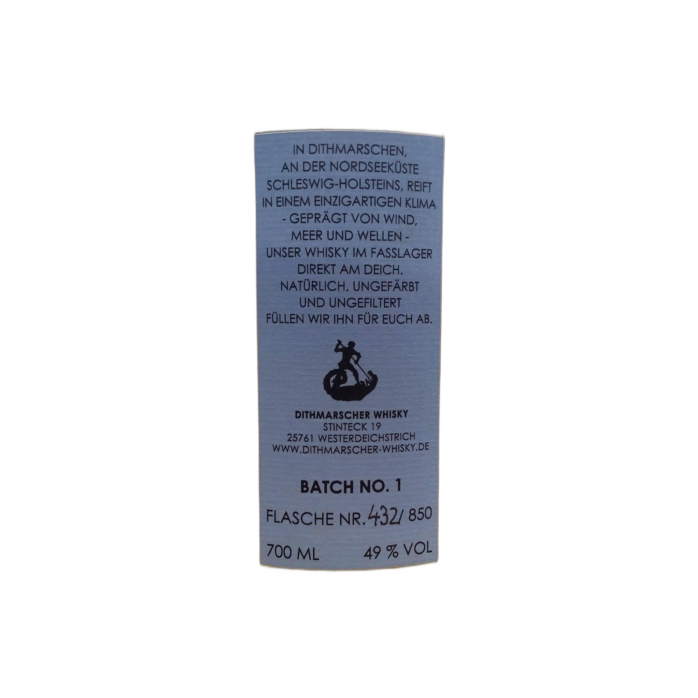 Dithmarscher Whisky Purer Deutscher Coastal Malt 3