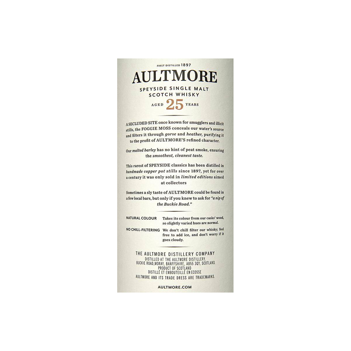 Aultmore 25 Years Single Malt Whisky 3