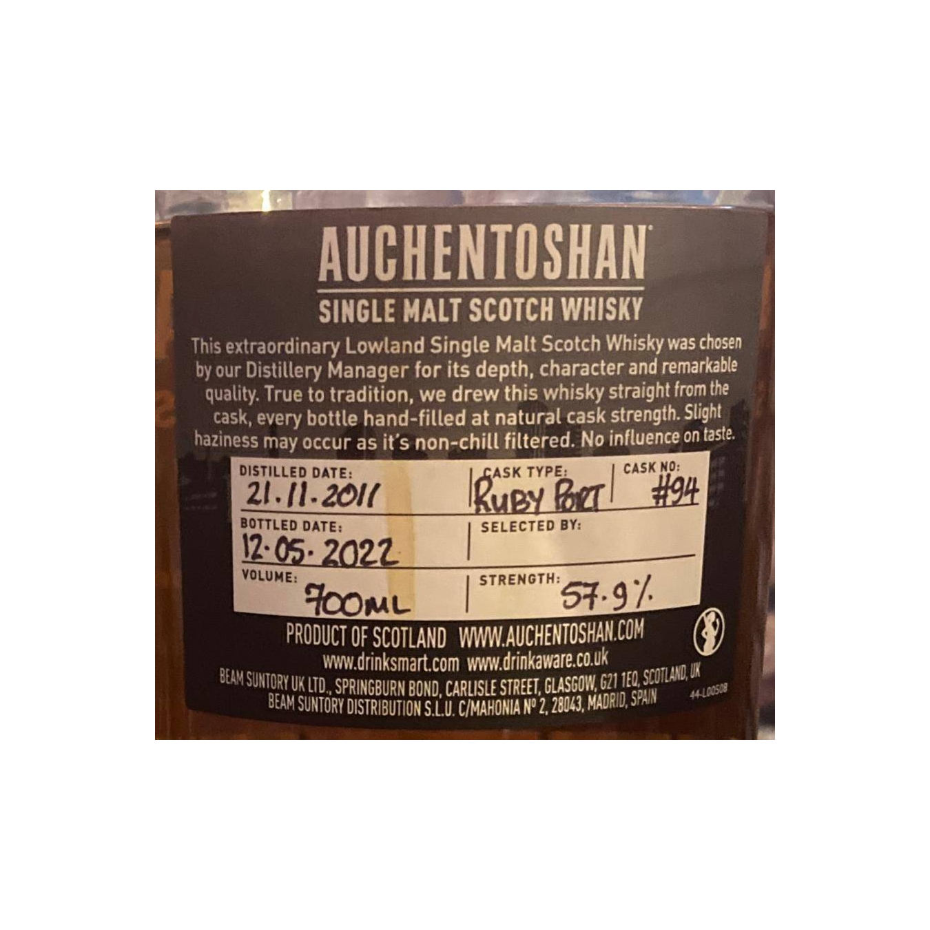 Auchentoshan 2011 11 Years Single Malt Whisky