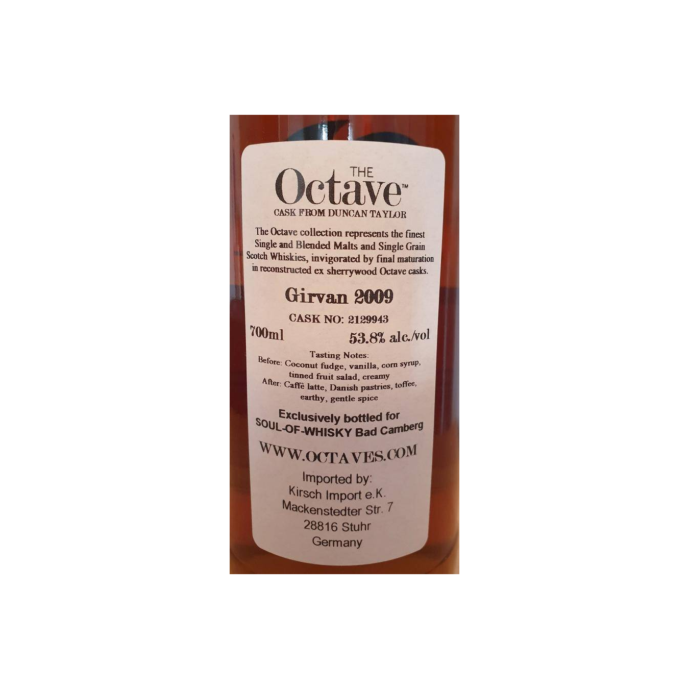 Girvan The Octave 2009 12 Years Single Grain Whisky 2