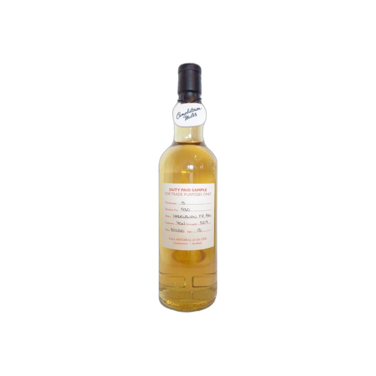 Hazelburn Duty Paid Sample - For Trade Purposes Only 2000 13 Years Single Malt Whisky