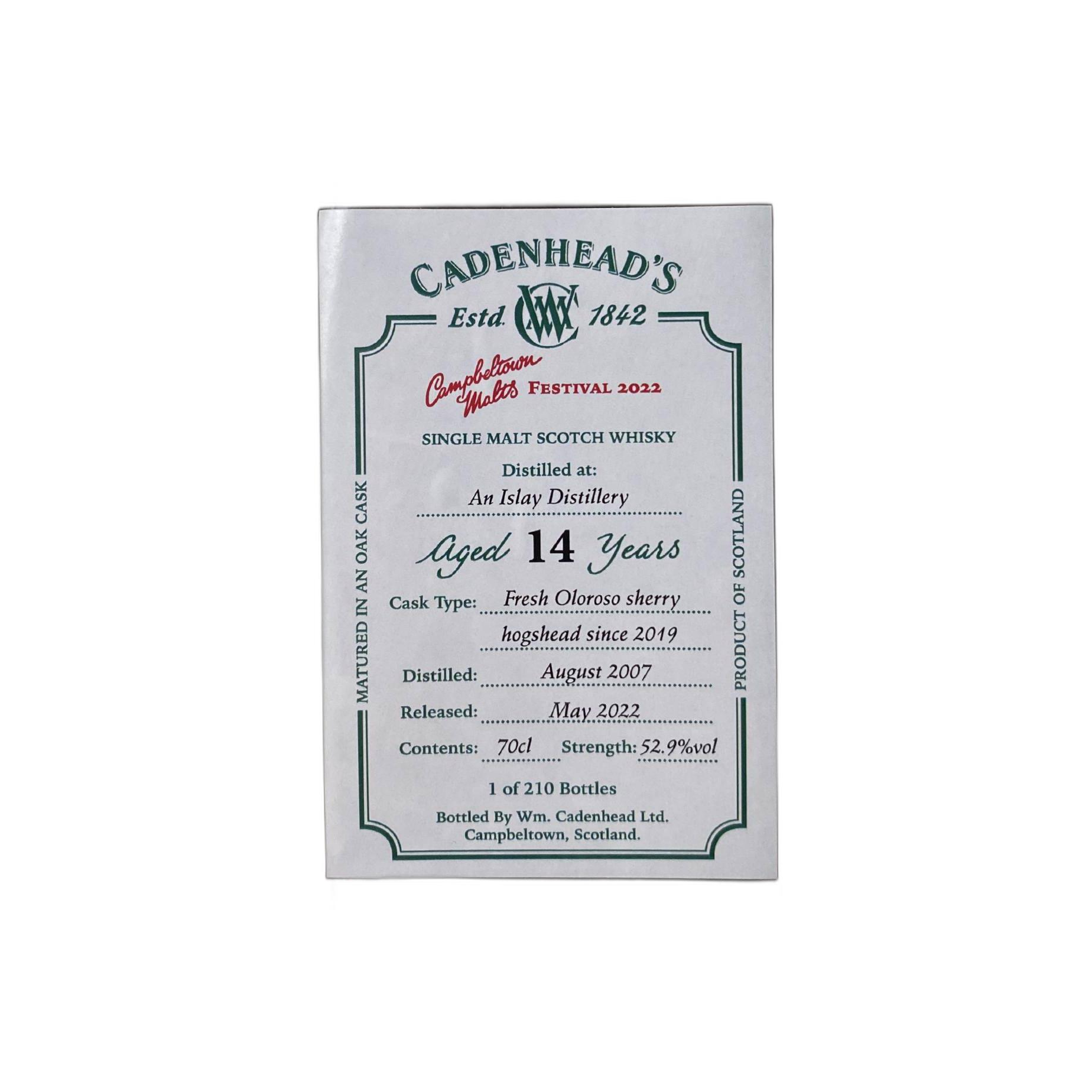 Cadenhead 2007 14 Years Single Malt Whisky 2