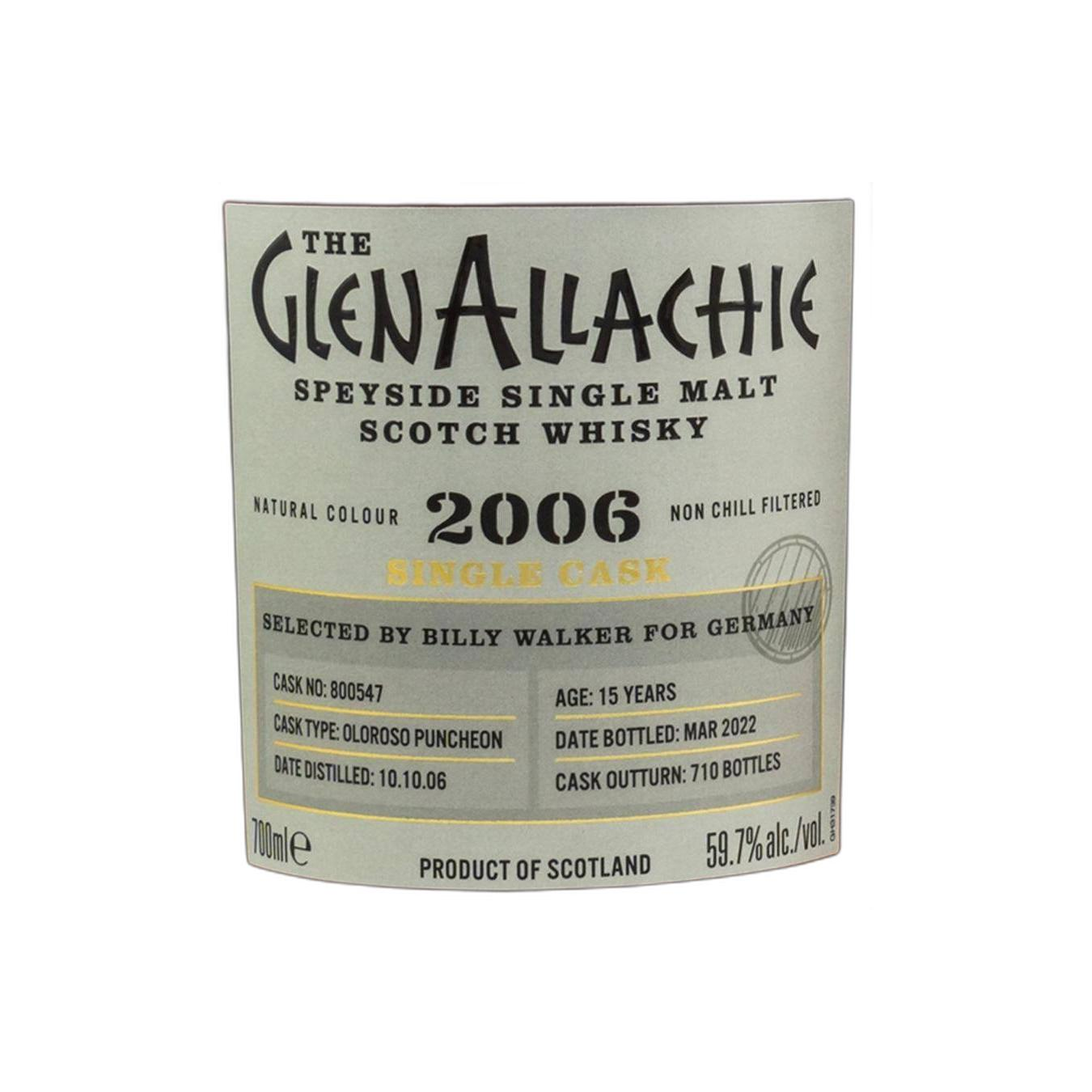 The GlenAllachie Single Cask 2006 15 Years Single Malt Whisky 3