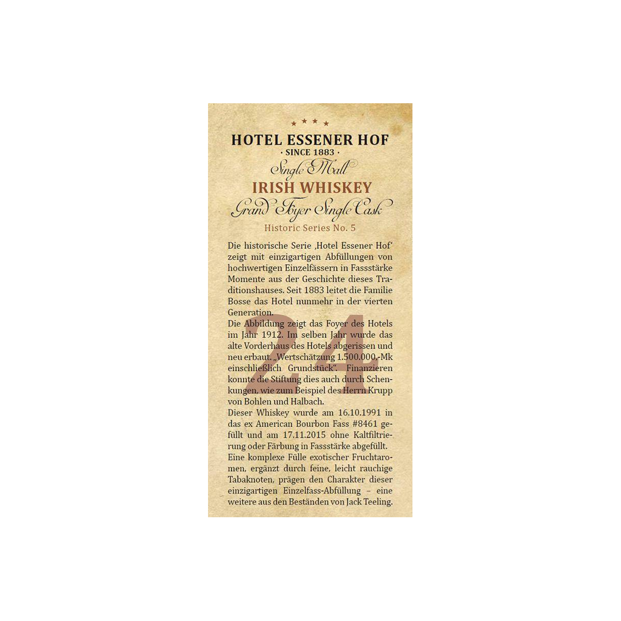Single Malt Irish Whiskey 1991 RK 3
