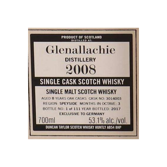 The GlenAllachie The Octave 2008 9 Years Single Malt Whisky 2